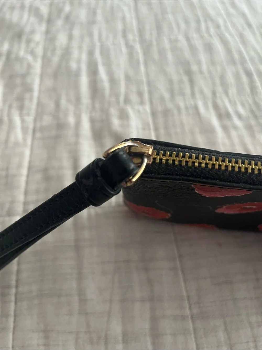 Coach Poppy Leather Zip Wristlet
